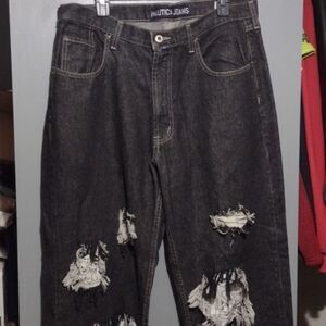 Nautica  mens bandana baggy jeans Y2K vintage style  36×32 streetwear